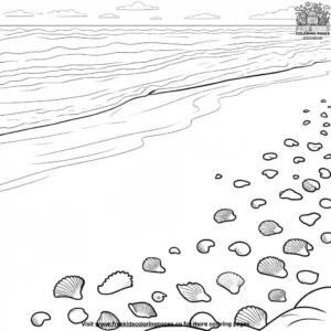 Pristine Sandy Beach Coloring Pages