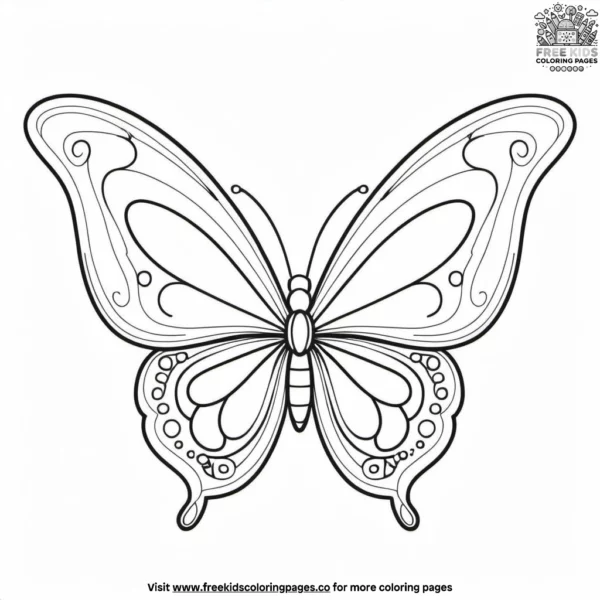 Groovy butterfly coloring pages