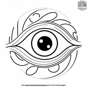 Groovy Eye Coloring Pages