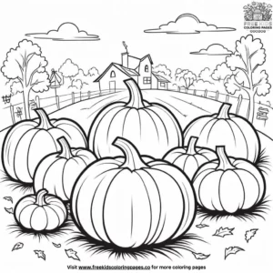 Autumn Pumpkins Coloring Pages