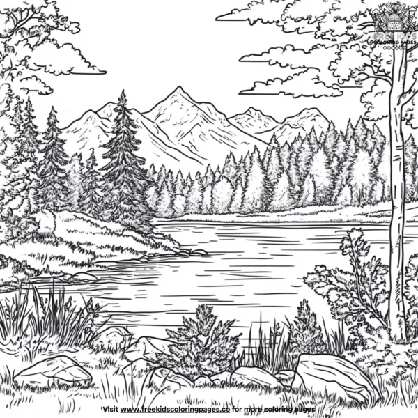 Quiet nature coloring pages