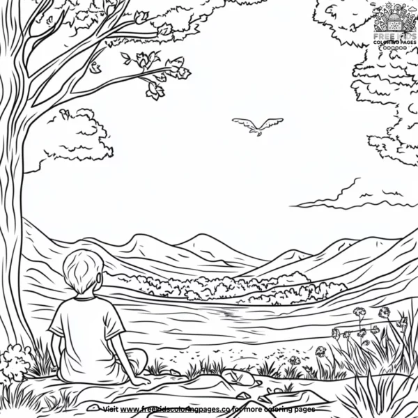 Quiet reflections coloring pages