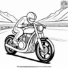 Racing Bike on a Track Coloring Pages