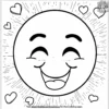 Radiant Smiley Emoji Coloring Pages