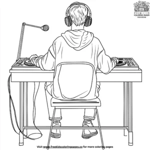 Radio DJ Booth Coloring Pages