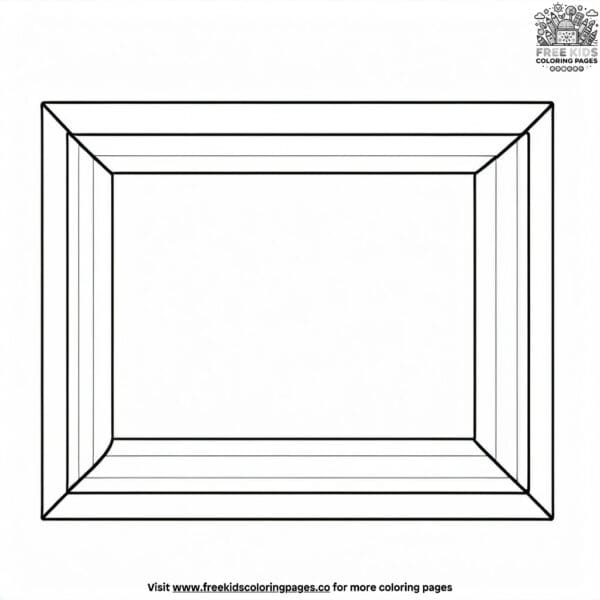 Rectangle party coloring pages