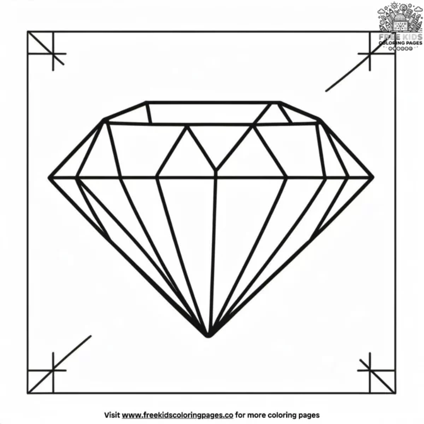 Rectangle and diamond coloring pages