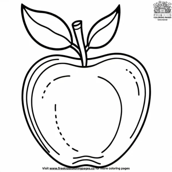 Red apple coloring pages