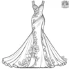 Red Carpet Gowns Coloring Pages