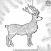 Reindeer Ornament Coloring Pages