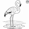 Relaxed Flamingo Coloring Pages