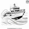 Rescue Boat Mission Coloring Pages