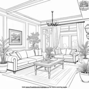 Restful Spaces Coloring Pages