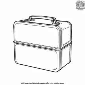 Retro Lunchbox Design Coloring Pages