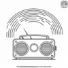 Retro Radio Waves Coloring Pages