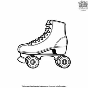 Retro Roller Skate Coloring Pages