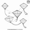 Rhombus Kite Coloring Pages