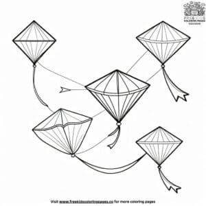 Rhombus Kite Coloring Pages