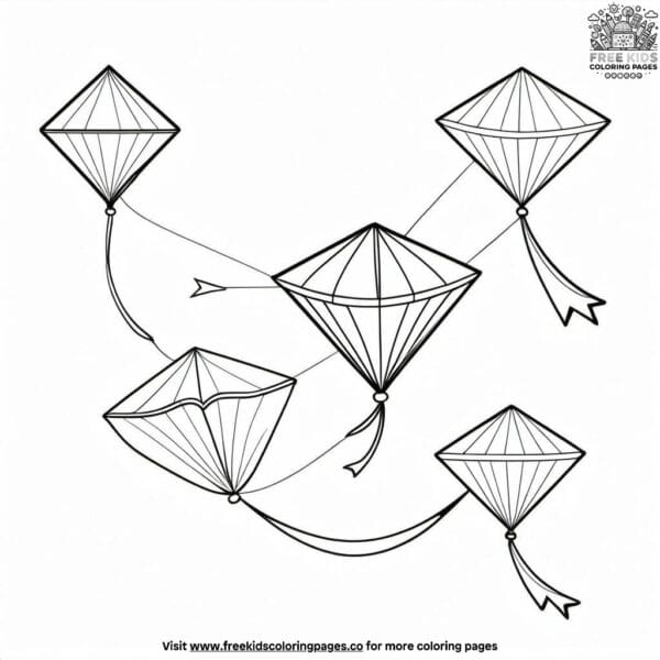 Rhombus kite coloring pages