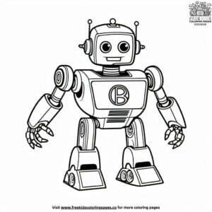 Robot Alphabet Beep Coloring Pages