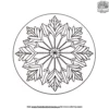 Round Snowflake Coloring Pages