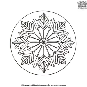 Round Snowflake Coloring Pages