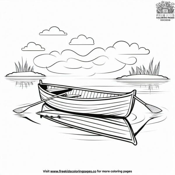 Rowboat relaxation coloring pages