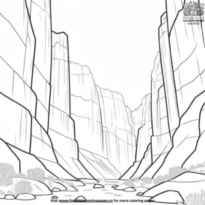 Rugged Canyon Walls Coloring Pages