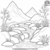 Rushing Mountain Spring Coloring Pages