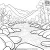 Rushing Whitewater Rapids Coloring Pages