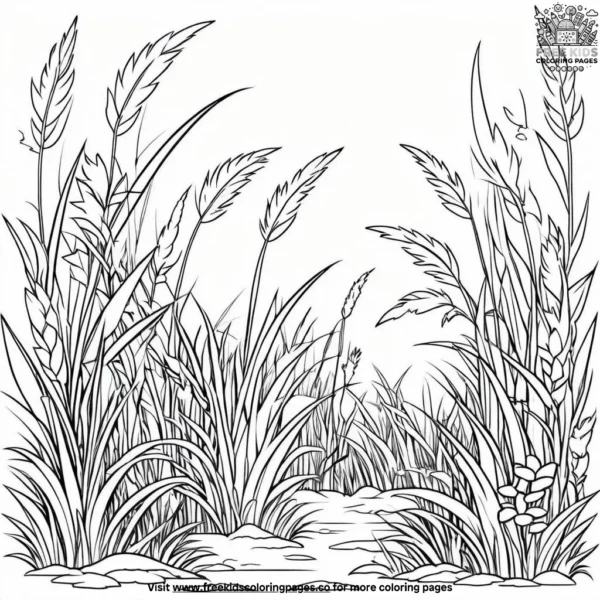 Rustling grass coloring pages