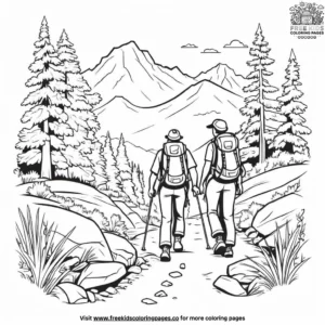 Safe Hiking Adventures Coloring Pages