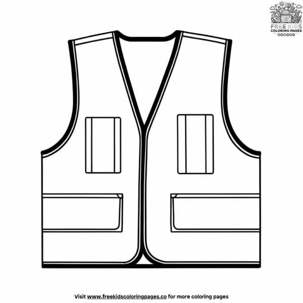 Safety vest coloring pages