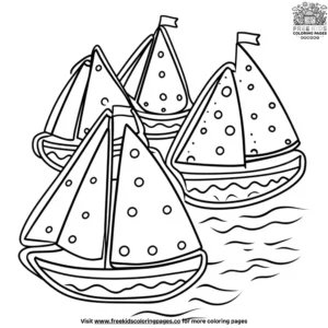 Sailboat Cookie Coloring Pages