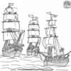 Sailing with Pirates Coloring Pages