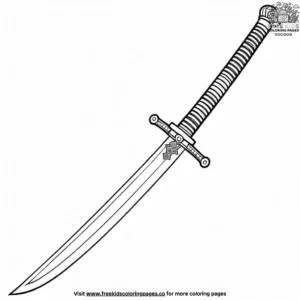 Samurai Sword Coloring Pages