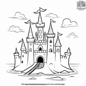 Sandcastle Dreams Coloring Pages