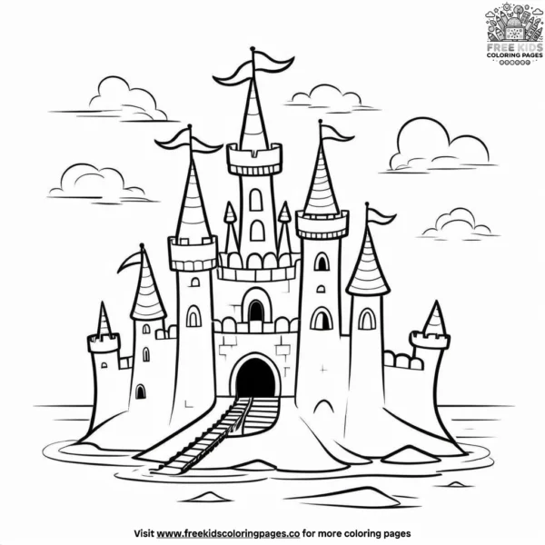 Sandcastle dreams coloring pages