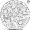 Sausage Pizza Topping Coloring Pages