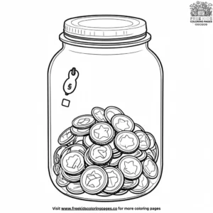 Savings Jar Coloring Pages