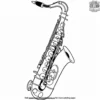 Saxophone Coloring Pages