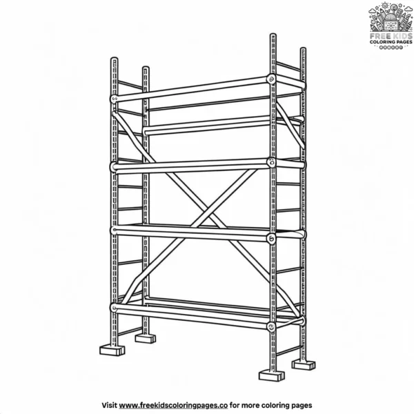 Scaffolding coloring pages