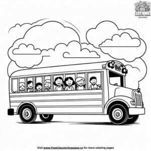 School Bus Rules Coloring Pages