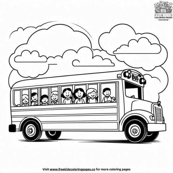 School bus rules coloring pages