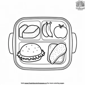 School Lunch Tray Coloring Pages