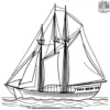 Schooner Coloring Pages