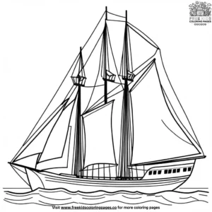 Schooner Coloring Pages