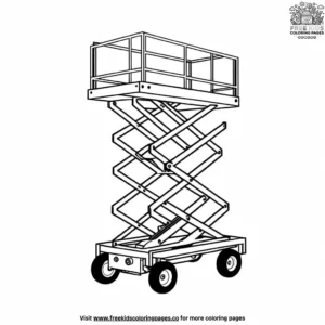 Scissor Lift Coloring Pages