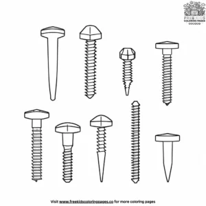 Screws Coloring Pages