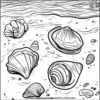 Seashells on the Beach Coloring Pages